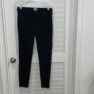 JCrew black lookout high rise skinny jeans with 2% elastane stretch